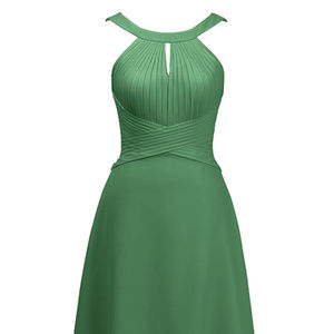 Alicepub Short Chiffon Keyhole Dress